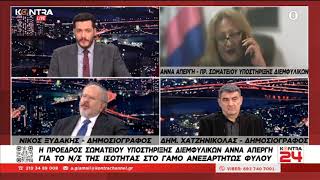 Γάμος ομοφύλων - Άννα Απέργη: Θέλουμε να μένουμε Ευρώπη αλλά πρέπει να θέλουμε και να είμαστε Ευρώπη