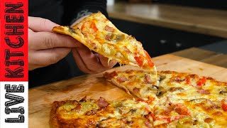 Πίτσα Χωρίς Μαγιά στο Τηγάνι σε 5' - Η οικογένεια σας θα την λατρέψει | Συνταγή για εύκολη πίτσα!