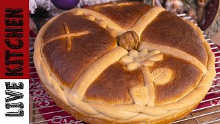 Το Πιο Αφράτο Χριστόψωμο Live Kitchen |  Christmas Bread