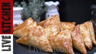 Τρίγωνα Πρασοτυροπιτάκια της Τεμπέλας!! - Easy Leek & feta Cheese pie