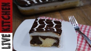 Φανταστικό Δίχρωμο Κέικ Πουτίνγκα!!!!Amazing two colors Cake pudding Live Kitchen