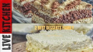 2 Top γλυκά ψυγείου (Εύκολα & Οικονομικά) 2 Best Epic Desserts Live Kitchen