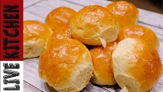 Ψωμάκια brioche Αφράτα & Λαχταριστά - Brioche  buns  Recipe | Live Kitchen