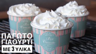 Παγωτό Γιαούρτι με 3 υλικά - Frozen Yogurt Γαστρονομία Ελληνική