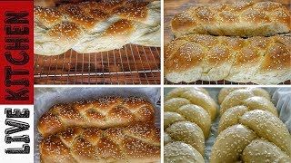 Νηστίσιμα Τσουρέκια με ίνες!!( Afrato 100% tsoureki )Amazing vegan Brioche Live Kitchen