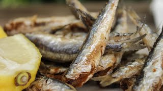 Γαύρος Τηγανητός (Ο τέλειος ουζομεζές) - Pan-Fried Anchovy - ASMR Γαστρονομία Ελληνική