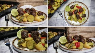 Λουκάνικα με πατάτες στον φούρνο με μπύρα - Sausages with potatoes in the oven Γαστρονομία Ελληνική