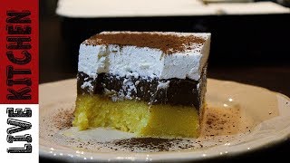 Δροσερό γλυκό ψυγείου με λίγα υλικά- Easy Pudding dessert-Live kitchen