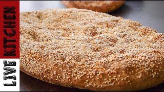 Φτιάξε την καλύτερη Λαγάνα με σιμιγδάλι - Best  bread Lagana Greek - Live Kitchen