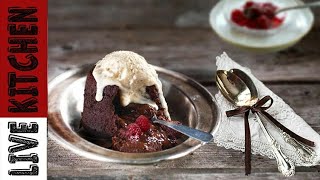 Το καλύτερο σουφλέ σοκολάτας(Λαβα κεικ) Best lava cake Live kitchen