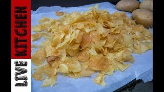 Τα πιο γρήγορα κρiτσανιστά σπιτικά Chips ( Πατατάκια ) - How to make crispy chips - Live Kitchen