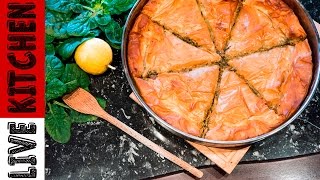 Η καλύτερη Σπανακοτυρόπιτα Ever!!!!!! - The Best Spinach Pie - Live kitchen