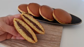 Sadece KAŞIK ÖLÇÜLÜ❗HERKES YAPABİLİR! Japon Krep Dorayaki | Mükemmel Dorayaki Tarifi #345