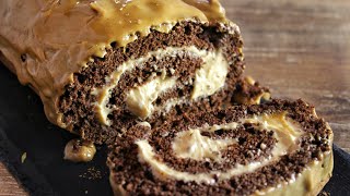 Φανταστικό Ρολό Σοκολάτας - Chocolate Peanut Butter Swiss Roll Γαστρονομία Ελληνική