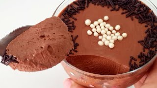 Sadece 4 MALZEMELİ, 5 DAKİKADA  Nefis Bir TATLI TARİFİ - CHOCOLATE MOUSSE  TARİFİ #290