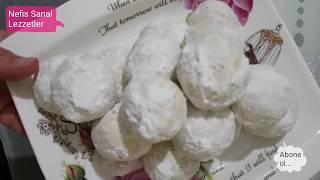 Lezzetine ve görseline bayilacaginiz KARTOPU KURABİYESİ TARIFI ( Tam Ölçülü) / Snowboll cookies