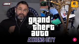 Γερανός της ΕΛ.ΑΣ παίζει GTA με διαδηλωτές στην Ακαδημίας | Luben TV