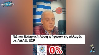 Πουλάει τρέλα ο Βελόπουλος: «Δεν ψήφισα κανένα νομοσχέδιο της ΝΔ» - Ποιο ΕΣΡ τώρα;