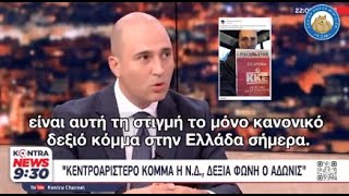 Κωνσταντίνος Μπογδάνος σε παραφροσύνη: Δηλώνει δεξιός λέγοντας πατριωτικό κόμμα το ΚΚΕ