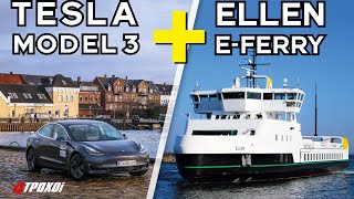 Tesla Model 3 on Aero island & Ellen E Ferry