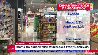 Βουτιά του πληθωρισμού στην Ελλάδα, στο 2,3% τον Μάιο – Αύξηση στο 2,6% στην Ευρωζώνη Ελληνική - SKAI.gr