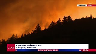 Μάχη με τις φλόγες: Ανεξέλεγκτο μέτωπο χιλιομέτρων - Εκκενώνονται Διόνυσος, Μαραθώνας, Ραπεντώσα Ελληνική - SKAI.gr