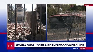 Εικόνες καταστροφής στην Βορειοανατολική Αττική | Μεσημβρινό δελτίο | 13/08/2024 Ελληνική - SKAI.gr