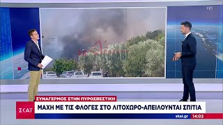 Μάχη με τις φλόγες στο Λιτόχωρο - Απειλούνται σπίτια | Ειδήσεις Μεσημβρινό Δελτίο | 18/08/2024 Ελληνική - SKAI.gr