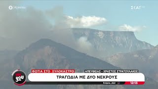 Φωτιά στο Ξυλόκαστρο - Νέα αναζωπύρωση κοντά στο χωριό Πύργος | Live You | 30/09/2024 Ελληνική - SKAI.gr