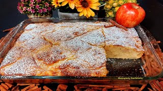 Μηλόπιτα Κέικ 🥮 με Βελούδινη Κρέμα Βανίλιας 🍎. Πανεύκολη αλλά πάνω από όλα νόστιμη💯💯💯