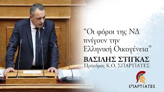 Ομιλία του Βασίλη Στίγκα επί του  Σ/Ν Υπ. Εθνικής Οικονομίας «Κώδικας Φόρου Προστιθεμένης Αξίας»