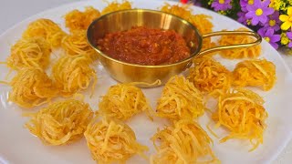 Crispy French Fries Balls & Simple Tomato Sauce Recipe