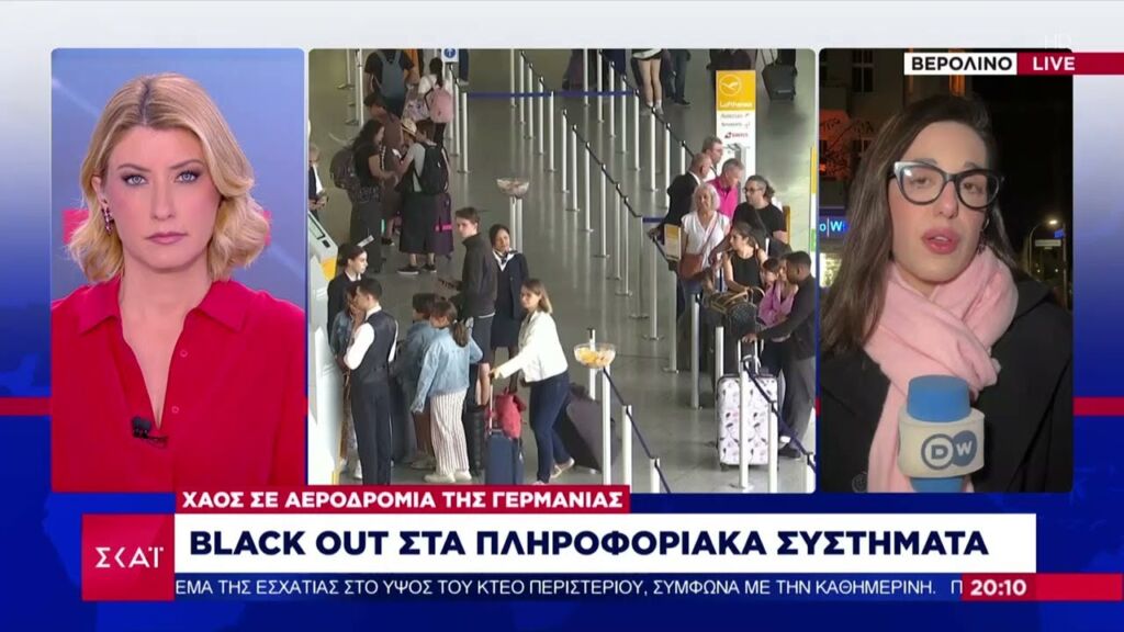 Χάος σε αεροδρόμια της Γερμανίας –Black out στα πληροφοριακά συστήματα | Βραδινό Δελτίο | 03/01/2025 Ελληνική - SKAI.gr