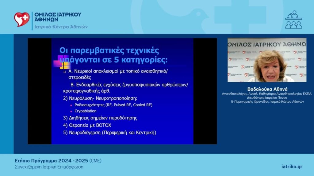 Αντιμετώπιση χρόνιου πόνου | Αθηνά Βαδαλούκα