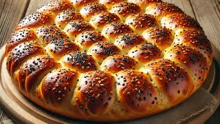 Simple Ramadan Pide Recipe Without Kneading Dough! Easy and Delicious Bread!