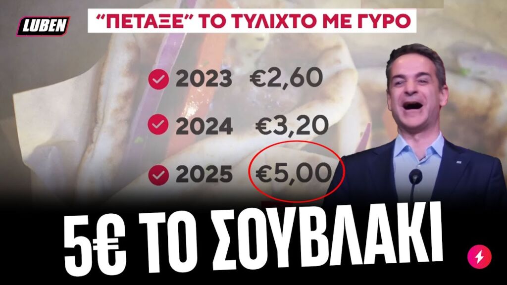 6 ΧΡΟΝΙΑ ΝΔ ΕΠΙΤΥΧΙΕΣ: ΜΟΝΟ 5€ θα κάνει πλέον το ΣΟΥΒΛΑΚΙ | Luben TV